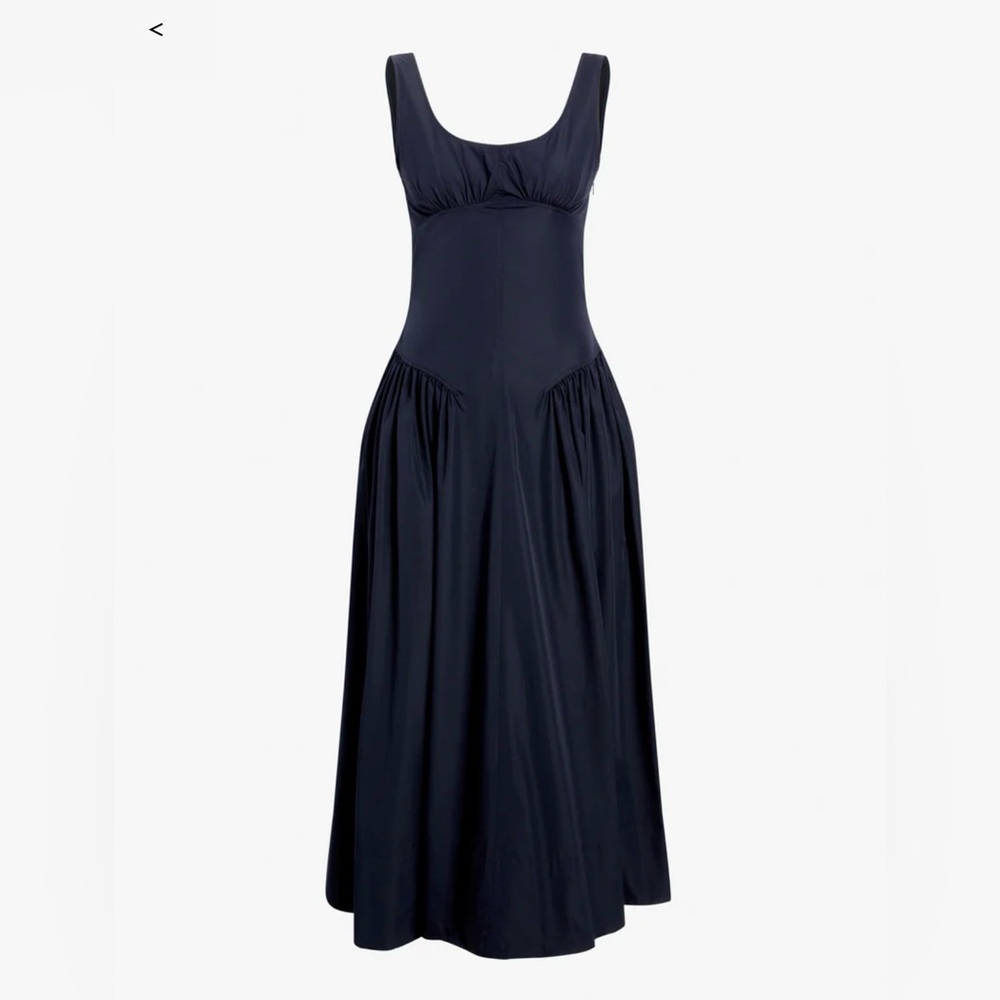 NWOT Proenza Schouler Kendall Dress Navy Midi Vacation Summer Resort Dress 6 - Picture 6 of 11